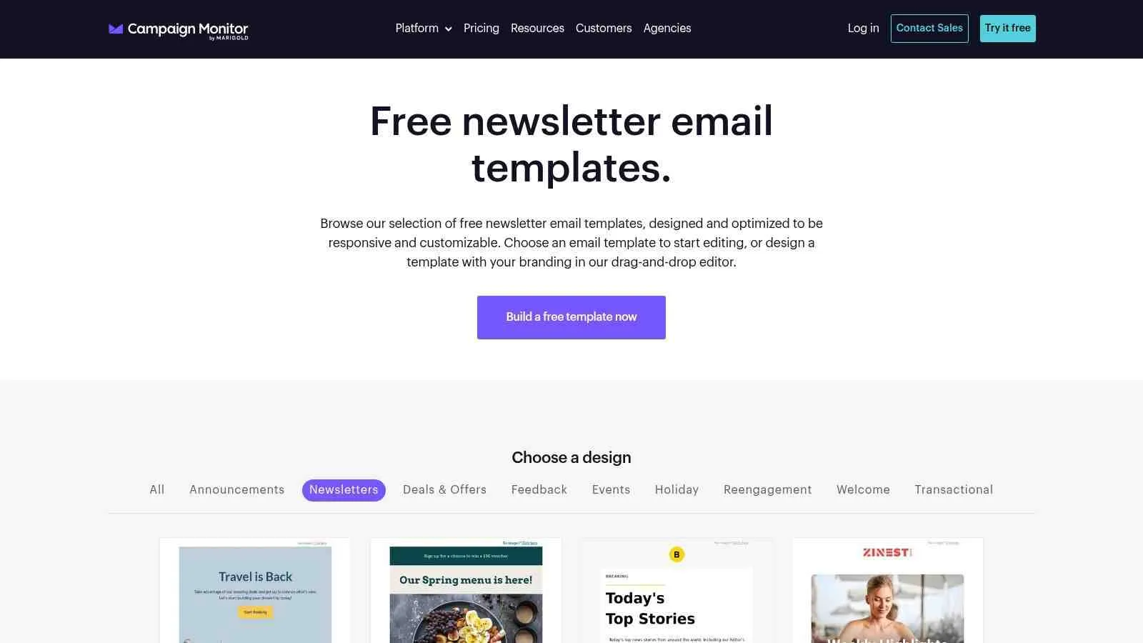 Campaign Monitor – Gratis nieuwsbrief-templates