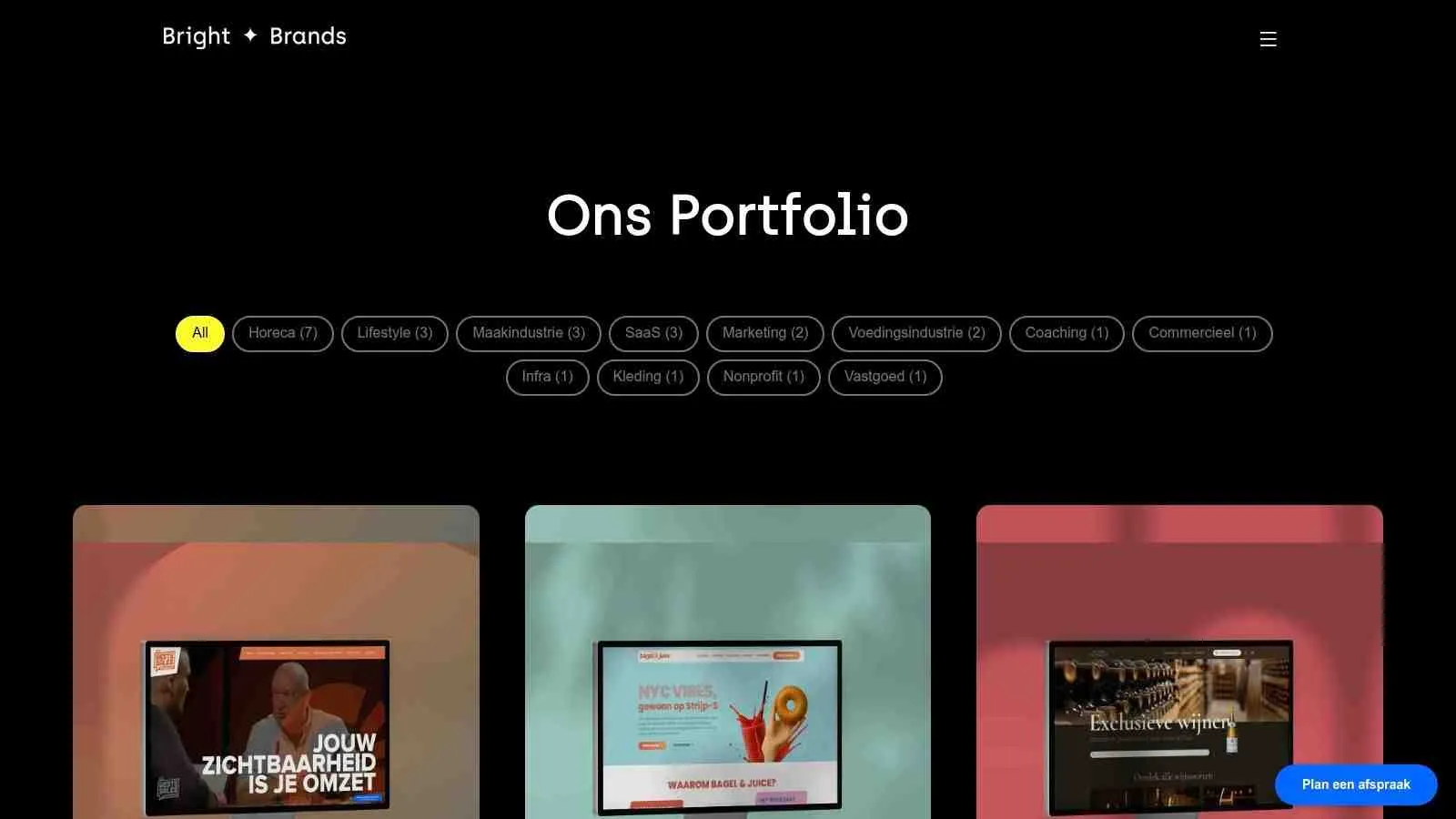 Webdesign & branding portfolio | Bright Brands