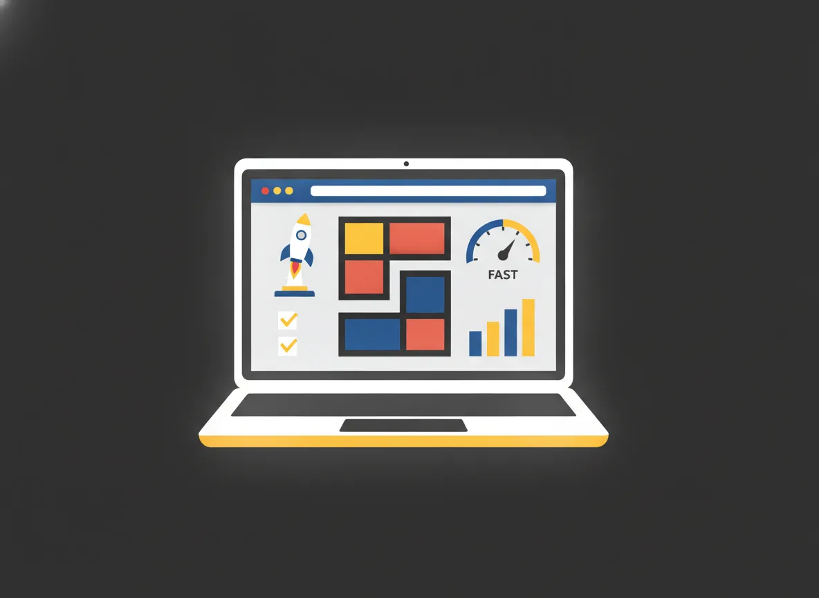 Livegang van een WordPress website met snelheidsmeter en checklist na het testen