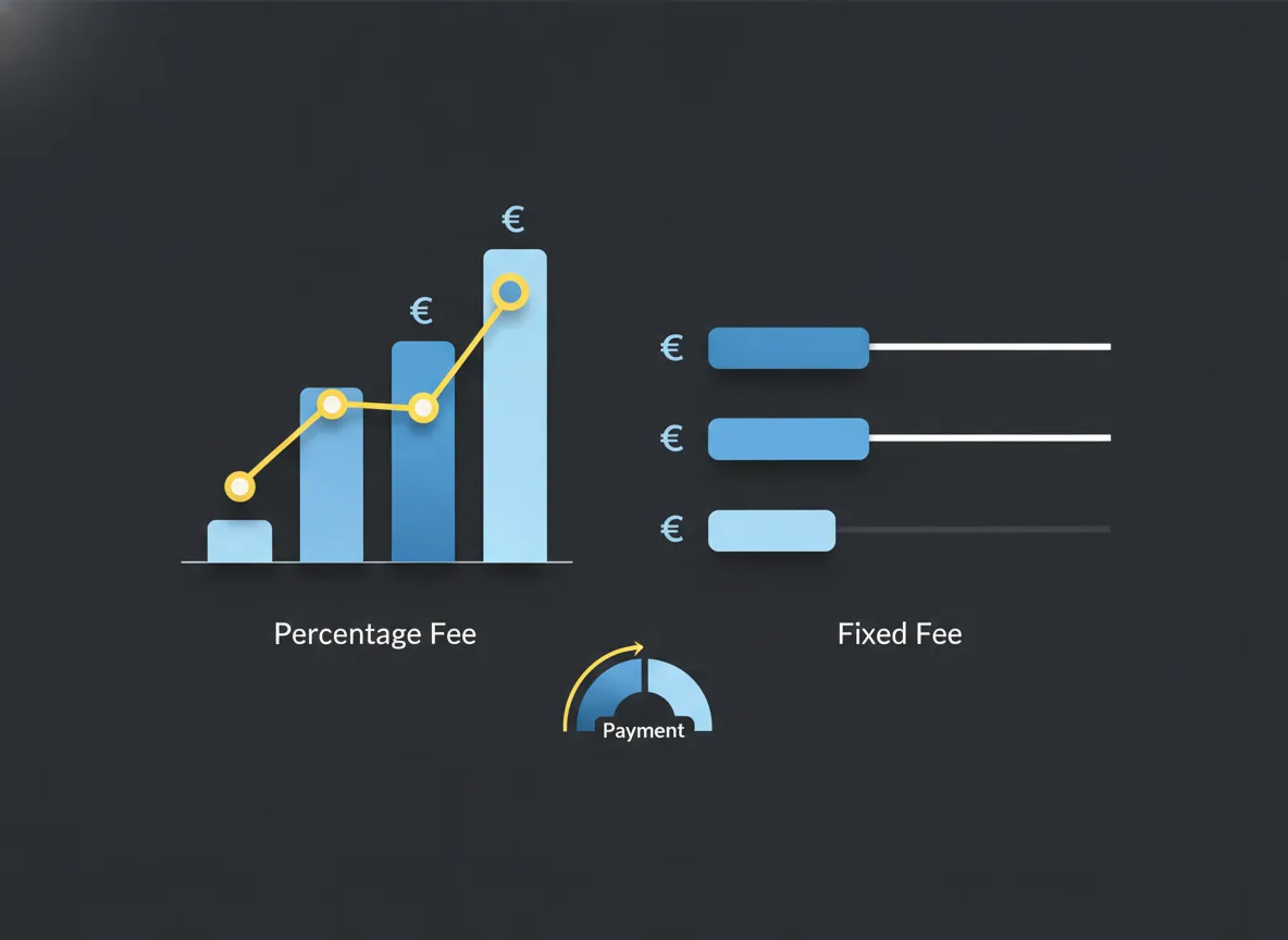 Vergelijking van transactiekosten voor Shopify betaalmethoden met percentages en vaste bedragen