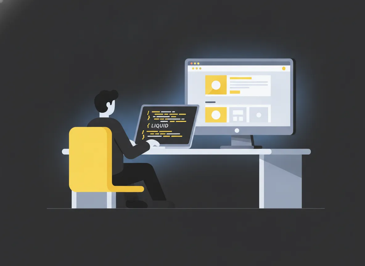 Ontwikkelaar bouwt maatwerk Shopify-thema met custom Liquid-code