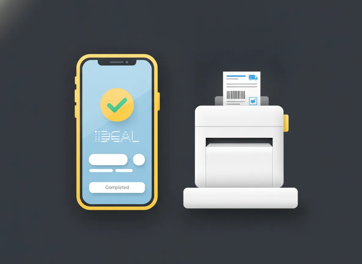 Testbestelling met iDEAL-betaling en verzendlabel om de webshopkoppelingen te controleren