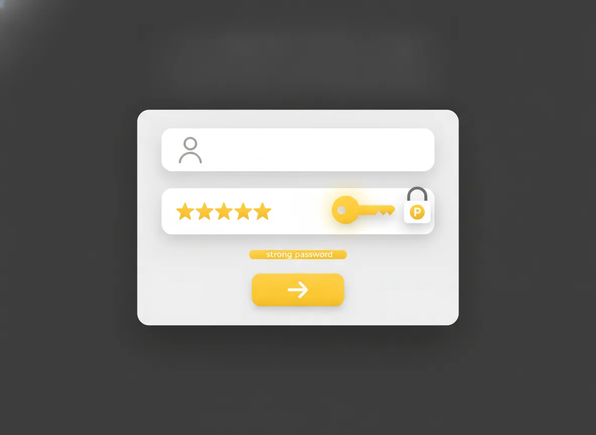 Inlogscherm met sterk wachtwoord en wachtwoordmanager voor een veilige WordPress-login