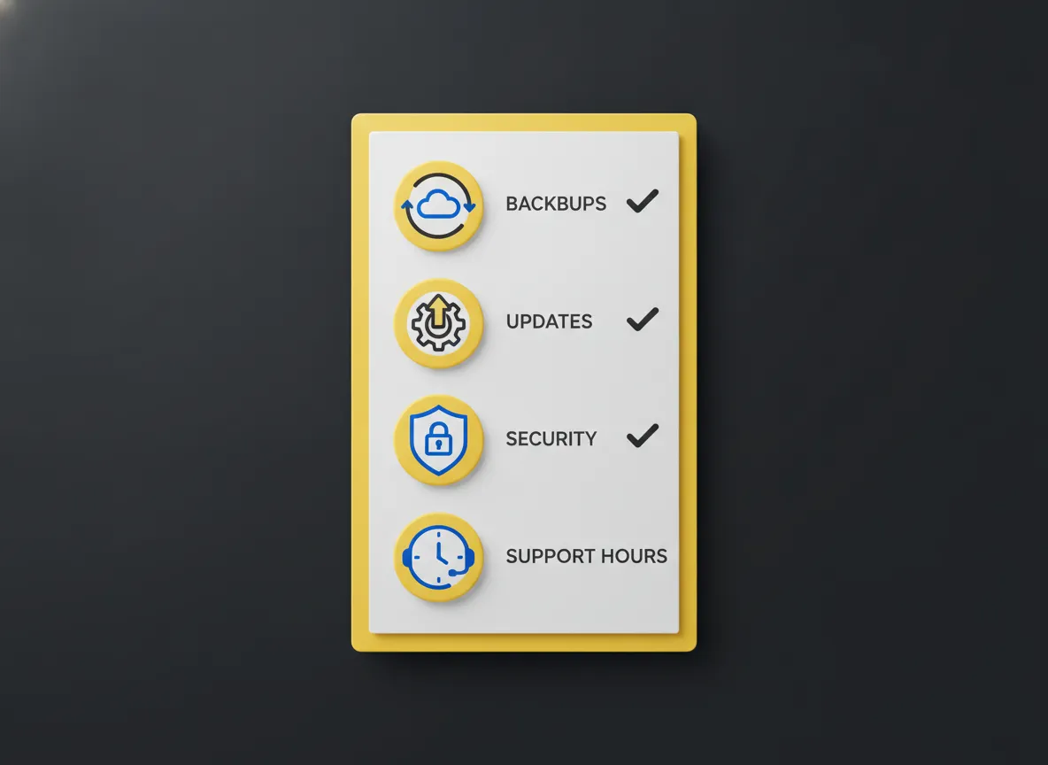 Checklist met onderdelen van een goed WordPress onderhoudsabonnement