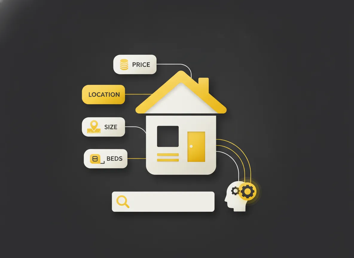 Structured data van een woning die naar zoekmachines en AI-zoekmachines stroomt